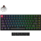 Keychron K2 QMK-H3 RGB mechanisch toetsenbord Zwart, US lay-out (QWERTY), Keychron Super Brown, 75%, RGB leds, Cherry double-shot PBT, hot swap, Bluetooth 5.2 | USB-C
