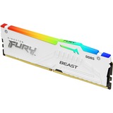 Kingston FURY Beast RGB 16 GB DDR5-5600 (1x 16 GB) werkgeheugen Wit, KF556C40BWA-16, XMP 3.0