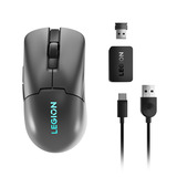 Lenovo Legion M600s Qi Wireless gaming muis Donkergrijs, 2.4GHz, Bluetooth 5.0, USB-C