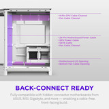 NZXT H6 RGB+ midi tower behuizing Wit | 2x USB-A | 1x USB-C | RGB | Tempered Glass