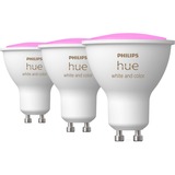 Philips Hue Hue White & Color Ambiance GU10 3-pack ledlamp 2000-6500K, RGB, Dimbaar