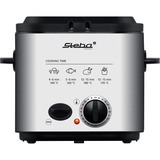 Steba DF95F - Minifriteuse/Fondue frituurpan Roestvrij staal/zwart, 1,25 Liter