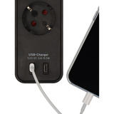 Brennenstuhl Ecolor 4-voudige stekkerdoos met 2 USB-laadaansluitingen Zwart, 4x stekker, 2x USB-C, 2x USB-C