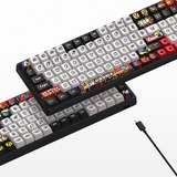 Iqunix F97 Graffiti Diary Wireless Mechanical Keyboard Zwart, US lay-out (QWERTY), Cherry MX Blue, 96%, RGB leds, Hot-swappable, PBT, 2.4GHz | Bluetooth 5.1 | USB-C