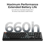 Keychron V6 Ultra 8K Wireless Custom Mechanical Keyboard, toetsenbord Zwart, US lay-out, Keychron Silk POM Brown, 100%, RGB, Hot swap, 2.4 GHz / Bluetooth 5.3 / USB-C