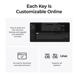 Keychron V6 Ultra 8K Wireless Custom Mechanical Keyboard, toetsenbord Zwart, US lay-out, Keychron Silk POM Brown, 100%, RGB, Hot swap, 2.4 GHz / Bluetooth 5.3 / USB-C
