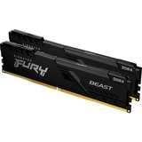 Kingston FURY 32 GB DDR4-3200 (2x 16 GB) Kit werkgeheugen Zwart, KF432C16BB1K2/32, Beast, XMP 2.0