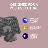 Logitech MK950 Signature Slim Wireless Keyboard en Muis Combo, desktopset Grafiet, US-International, 400 - 4000 DPI