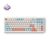 MCHOSE K99 Horizon Orange Hyacinth Wireless Gasket Mount Mechanical RGB toetsenbord Wit, US lay-out (QWERTY), KTT Hyacinth, RGB, Hot swap, Double-Shot PBT, draadloos | Bluetooth | USB-C