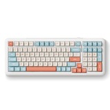 MCHOSE K99 Horizon Orange Hyacinth Wireless Gasket Mount Mechanical RGB toetsenbord Wit, US lay-out (QWERTY), KTT Hyacinth, RGB, Hot swap, Double-Shot PBT, draadloos | Bluetooth | USB-C