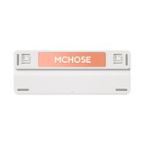 MCHOSE K99 Horizon Orange Hyacinth Wireless Gasket Mount Mechanical, toetsenbord Wit/oranje, US lay-out, KTT Hyacinth, 98%, RGB, Hot swap, Double-Shot PBT, draadloos / Bluetooth / USB-C