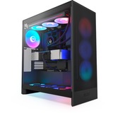 NZXT H7 Flow RGB (2024) midi tower behuizing Zwart | 2x USB-A | 1x USB-C | RGB | Tempered Glass