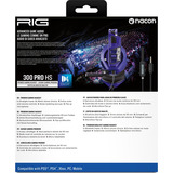 Nacon RIG 300 PRO HS Cosmic over-ear gaming headset Paars, PlayStation 4, PlayStation 5, Windows, Nintendo Switch