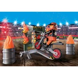 PLAYMOBIL Stuntshow - Starterpack Stuntshow motor met vuurmuur Constructiespeelgoed 71256