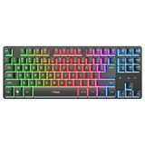 Trust GXT 832 Thado Draadloze set, desktopset Zwart, US lay-out, 80% (TKL), RGB, 800 - 6.400 dpi