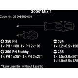 Wera 300/7 Mix 1 Schroevendraaierset, 7‑delig Zwart/groen