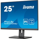 iiyama ProLite XUB2595WSU-B5 25" monitor Zwart, VGA, HDMI, DisplayPort, USB, Audio, Adaptive Sync