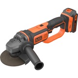 BLACK+DECKER Haakse slijper 18V 125mm BCG720M1 Oranje/zwart, Accu en oplader inbegrepen