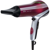 Braun Haardroger Satin Hair 7 Colour HD770, Föhn Rood/zilver, met Colour Saver technologie en diffuser
