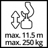 EINHELL Elektrische kabeltakel TC-EH 500 lier Rood