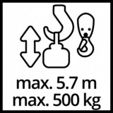 EINHELL Elektrische kabeltakel TC-EH 500 lier Rood