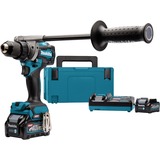 Makita 40 V Max Boor-/schroefmachine XGT DF001GD201 schroeftol Blauw/zwart, Mbox, oplader en 2 accu's (2,5 Ah) inbegrepen