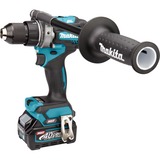 Makita 40 V Max Combiset DK0124G201 Blauw, Haakse slijper + schroefboor, Mbox, snellader en 2 accu's (4,0 Ah) inbegrepen