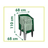 Nature Tuinmeubelafdekhoes voor gestapelde stoelen afdekking Grijs, 6030606