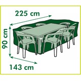 Nature Tuinmeubelafdekhoes voor loungeset afdekking Grijs, 6031602