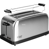 Russell Hobbs Adventure Long Slot 4 snedes Broodrooster 23610-56 Geborsteld rvs/zwart