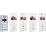 Smartwares DIC-22142 Video intercom systeem voor 4 appartementen deurintercom Wit/aluminium