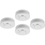 Smartwares RM250/4 Rookmelder 4-pack Wit, Vervangbare batterij, 4 stuks