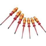 Wera 160 iSS/7 Schroevendraaierset Kraftform Plus Serie 100 Rood/geel, 7-delig