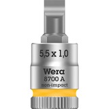Wera 8700 A FL Zyklop sleufschroeven bitdop 1,2x6,5x28mm dopsleutel Chroom, met 1/4"-aandrijving