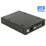 DeLOCK 3,5" Mobile Rack voor 1x 2,5" U.2 NVMe SSD of SATA/SAS HDD/SSD wisselframe Zwart