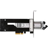 Icy Dock MB840M2P-B inbouwframe Zwart/zilver, M.2 NVMe SSD naar PCIe 3.0 x4 verwisselbaar SSD Mobile Rack 
