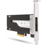 Icy Dock MB840M2P-B inbouwframe Zwart/zilver, M.2 NVMe SSD naar PCIe 3.0 x4 verwisselbaar SSD Mobile Rack 