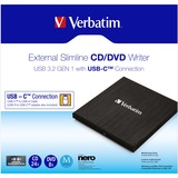 Verbatim Externe slimline CD-DVD brander externe dvd-brander USB-C