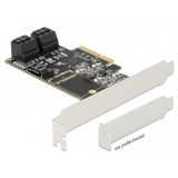 DeLOCK 5-poorts SATA PCIe x4-kaart adapter incl. Low Profile bracket