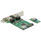 DeLOCK Converter M.2 Key B+M male > 2 x Gigabit LAN netwerkadapter Low Profile