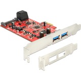 DeLOCK PCIe kaart 2x USB3.0 + 2x Sata 6Gb/s controller Low Profile