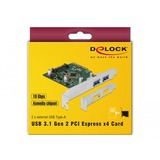 DeLOCK PCIe x4 > 2x externe USB 3.1 Gen 2 A usb-controller 