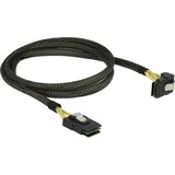 DeLOCK mini SAS SFF-8087 > mini SAS SFF-8087 angled , 1m kabel Zwart, 83642