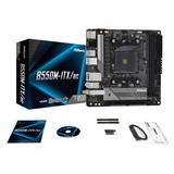 ASRock B550M-ITX/ac socket AM4 moederbord Zwart/grijs, RAID, Gb-LAN, WiFi 5, BT, Sound, Mini-ITX