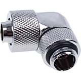 Alphacool Eiszapfen 13/10mm Compression fitting 90° verbinding Chroom, Draaibaar aan schroefdraadzijde