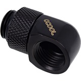 Alphacool Eiszapfen L-connector rotatable G1/4 AG to G1/4 IG aansluiting Zwart