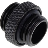 Alphacool Eiszapfen double nippel G1/4 outer thread to G1/4 outer thread verbinding Zwart, voor zachte slangen (PVC, silicone, neopreen)