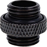 Alphacool Eiszapfen double nippel G1/4 outer thread to G1/4 outer thread verbinding Zwart, voor zachte slangen (PVC, silicone, neopreen)