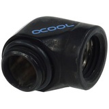 Alphacool HF L-connector G1/4 outer to G1/4 inner verbinding Zwart