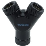 Alphacool HF Y connector 3 x G1/4 verbinding Zwart